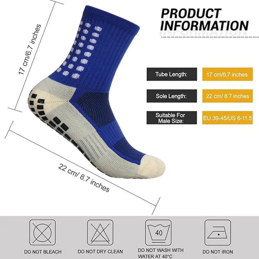 Men's New Football Socks Outdoor Sports Grabbing Socks Silicone Anti Slip Socks Football Basketball Sports Socks