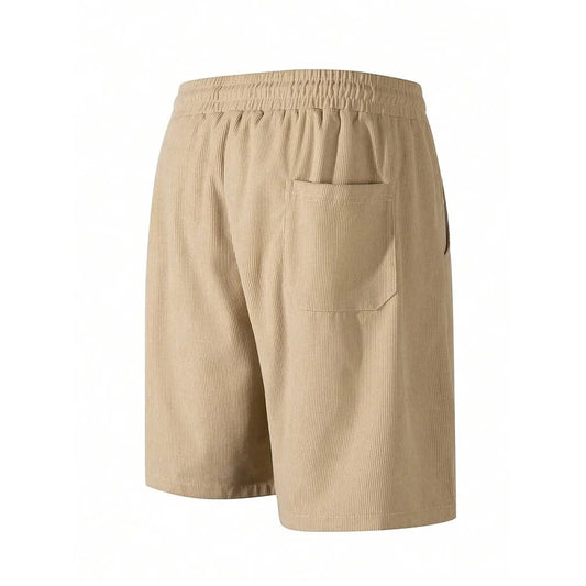 Men's Corduroy Short Sweatpants Casual Solid Color Shorts Male Summer Beach Shorts Baggy Sports Short Classic Cozy Trousers