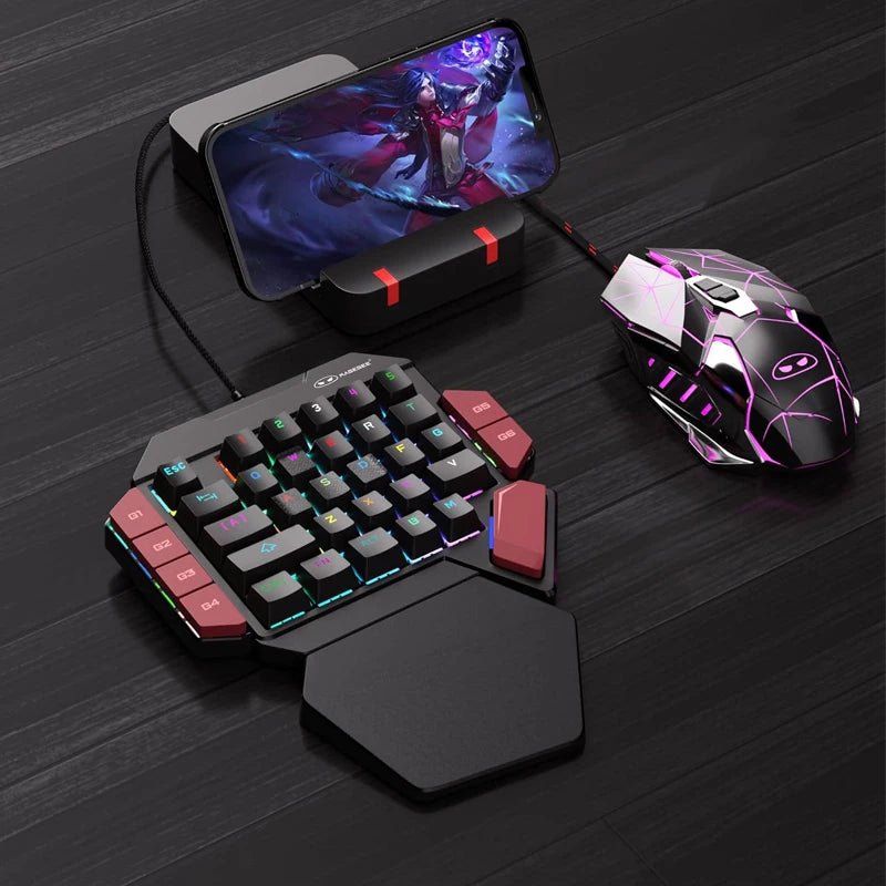 MageGee One-Handed Mini Mechanical Gaming Keyboard – 35 Keys, Hot-Swappable, Backlit, Wired for PC Laptop Desktop