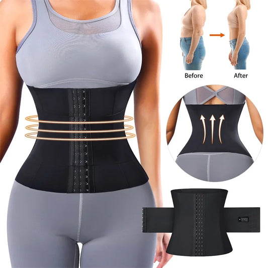 MiiOW Waist Trainer Corset Women's Binders Shapers Tummy Wrap Body Shapewear Breathable Slimming Belt Flat Belly Workout Girdle
