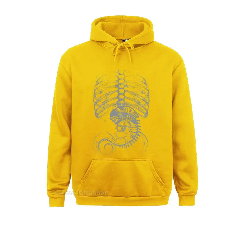 Men's Alien Vs Predator Jacket Alien Bone Covenant Bone Harajuku Hoodies Human Body Embryo X-Ray Sportswear Cotton Plus Size