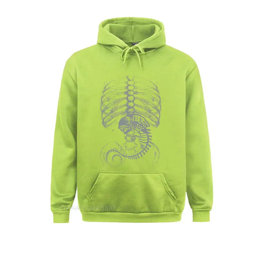 Men's Alien Vs Predator Jacket Alien Bone Covenant Bone Harajuku Hoodies Human Body Embryo X-Ray Sportswear Cotton Plus Size