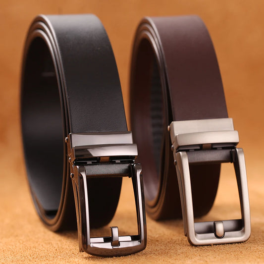 New High Quality Luxury Genuine Leather Belt Designer Belts Men Automatic Buckle Business Trouser Strap Cinturones Hombre Cinto