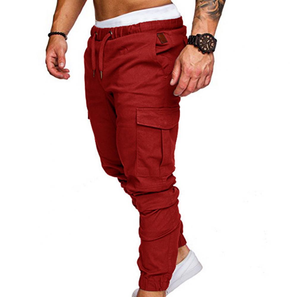 50%HOT2022 New Men's Casual Jogging Pants Solid Color Pocket Pants Sports Pants Men's Trousers Street Hip Halen Jogging Pants