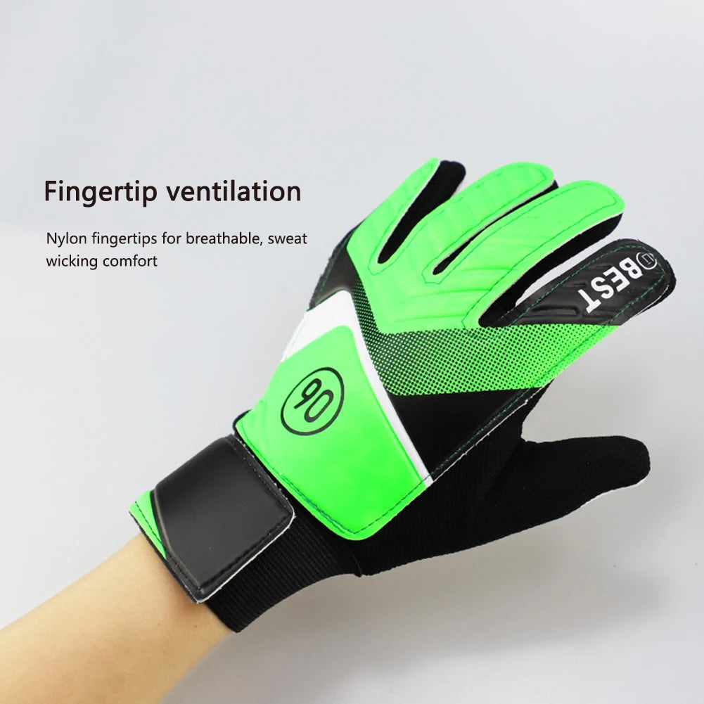 Children's Goalkeeper Gloves Latex Goalkeeper Gloves For Kids Football Goalkeeper Anti-Slip Training Gloves Soccer Goalie Gloves