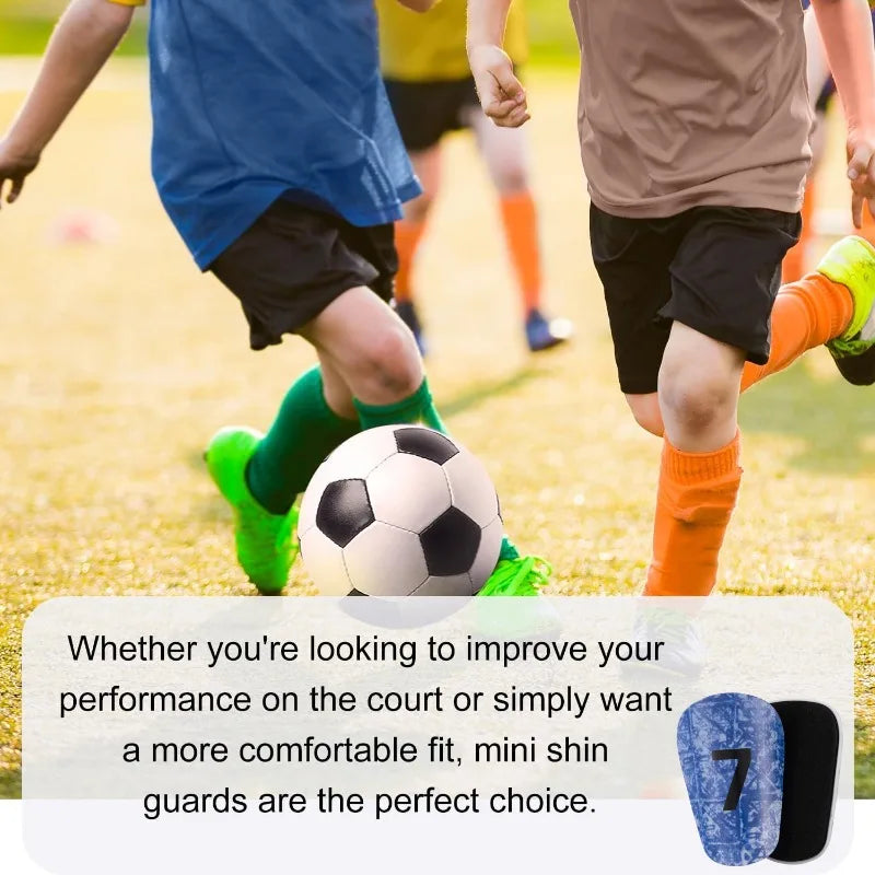 2026 Mini Shin Guards No.7 Kids Adults - Ultra Thin Soccer Leg Guards Lightweight Protection USA Canada Mexico Summer Sports
