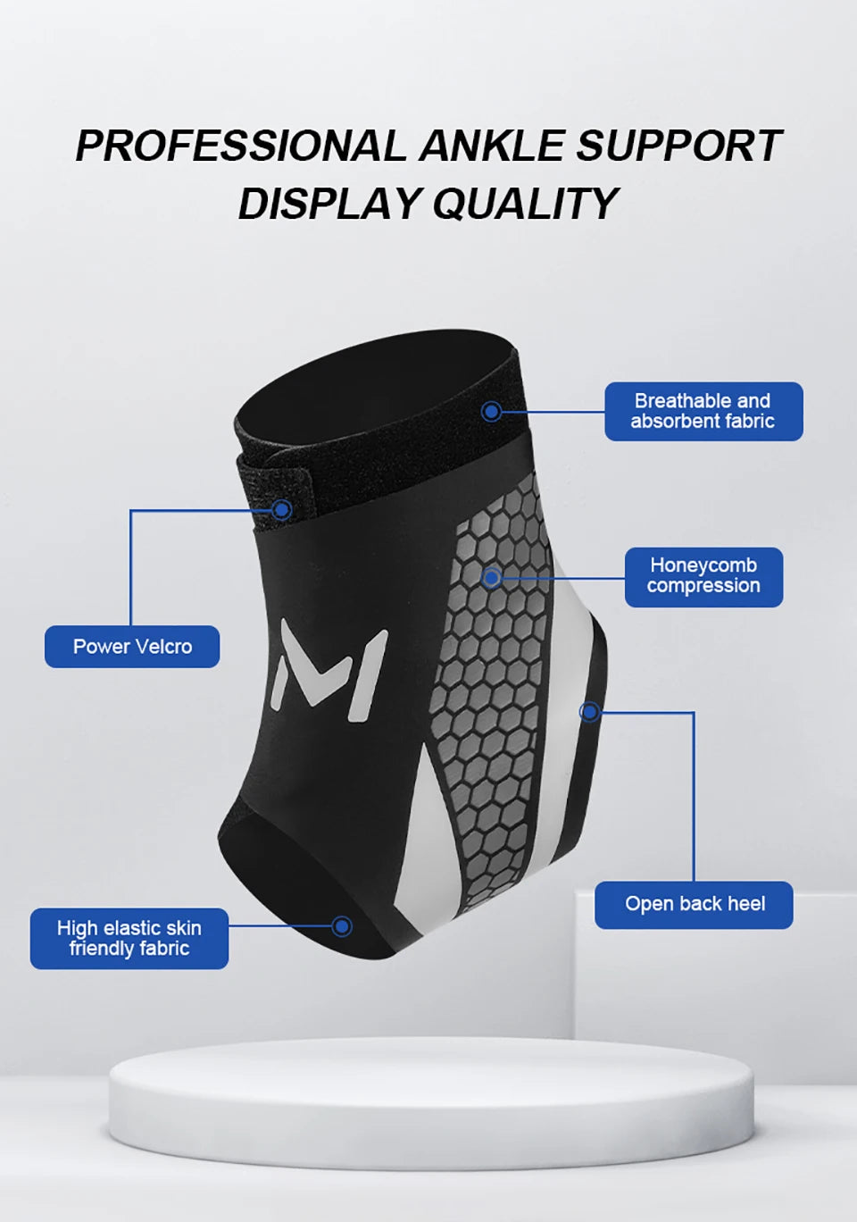 GOBYGO 1Pcs Ankle Protectors Running Joint Strain Ankle Wear Tear Anti-fracture Ankle Protector Basketball Soccer Men Women