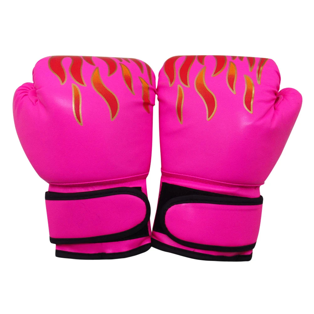 2Pcs Kids Boxing Gloves Children Punch Training Sparring Kickboxing Fighting Fitness Mitts Hitting Hand Protector Blue Black Red