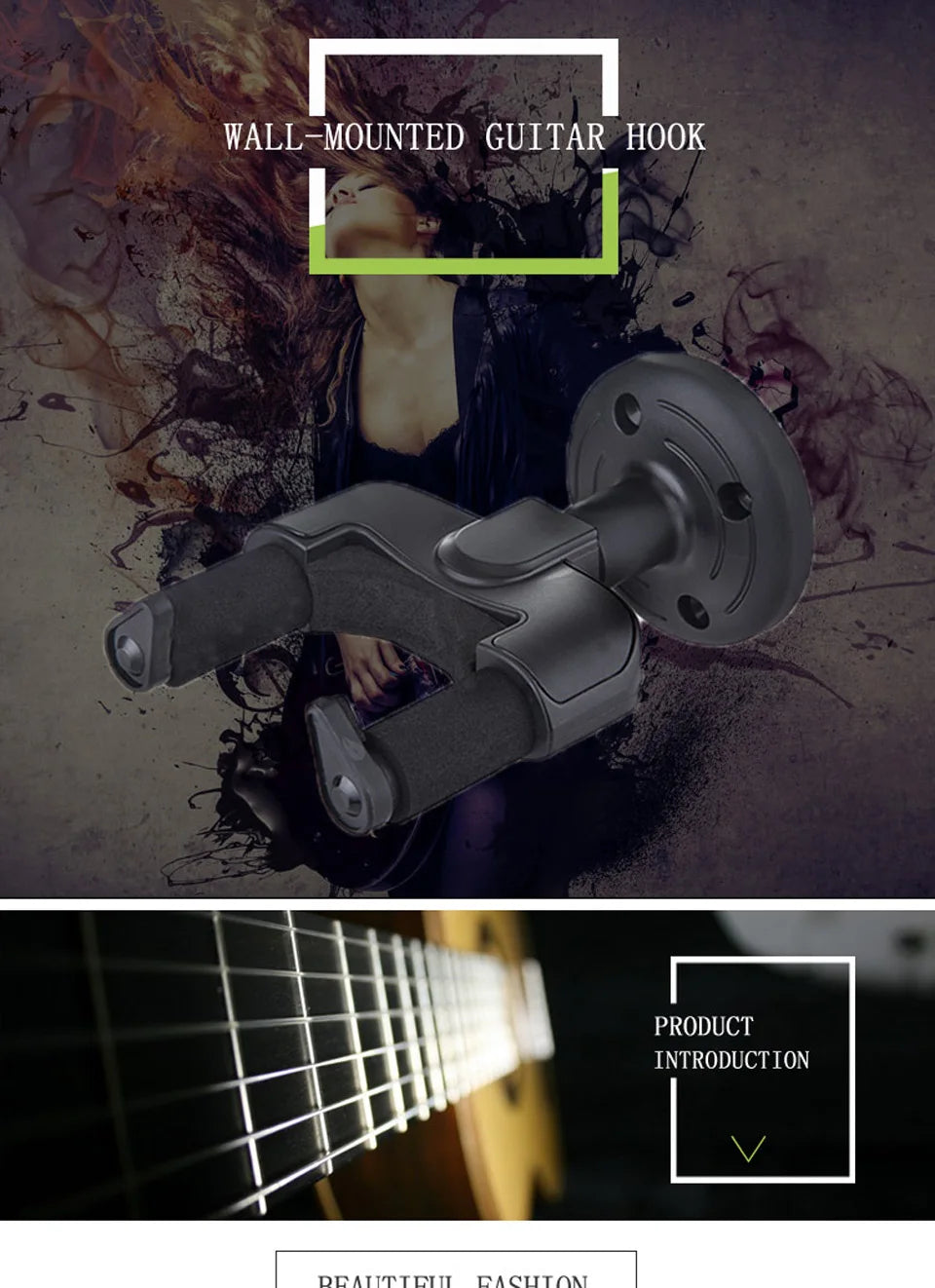 Guitar Hanger Hook Wall Mount Bracket Rack Display Guitar Bass Accessories Guitar Tuners Machine Heads  Acoustic  Guitar Kit