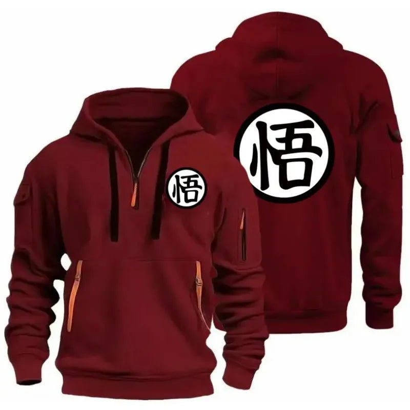 Anime cartoon Wukong printed fashionable hoodie, daily casual pullover, comfortable and versatile sports shirt