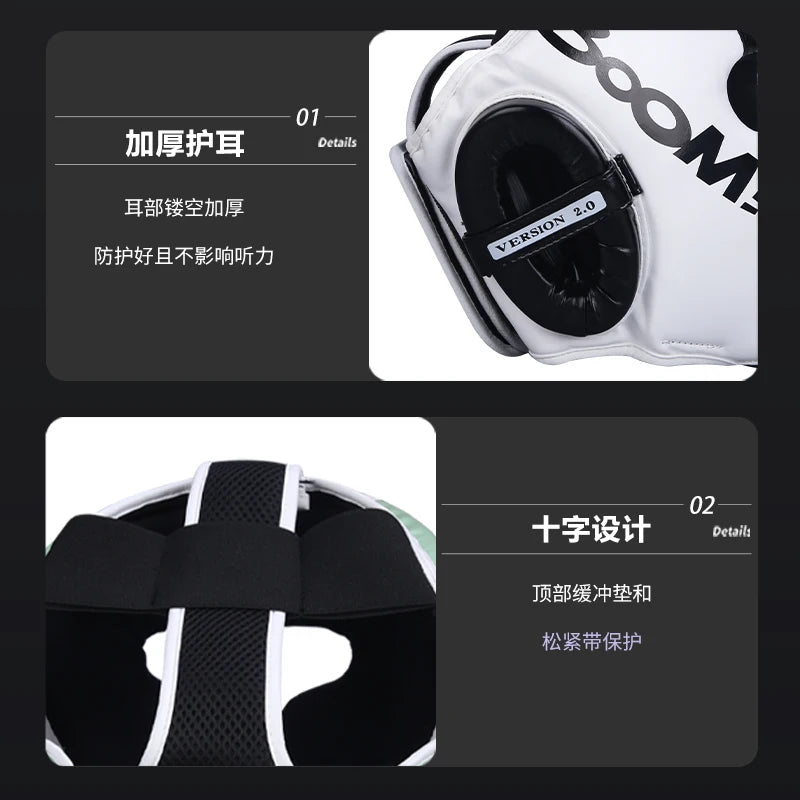 Boxing MMA Safety Helmet Head Gear Protectors Adult Child Training Headgear Muay Thai Kickboxing Full-covered Helmets Kids Adult