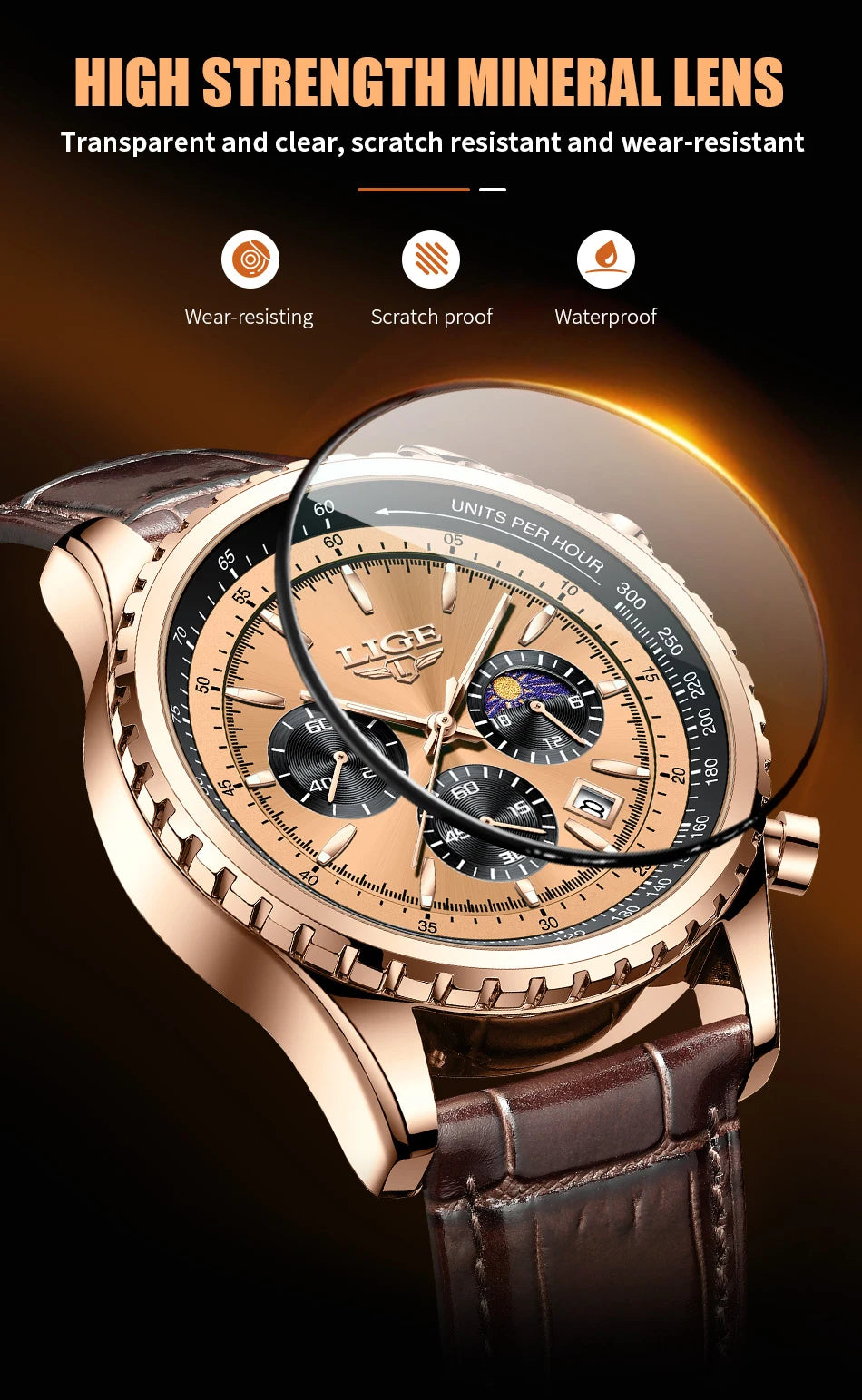 Relogio Masculino LIGE New Men Watch With Full Steel Waterproof Luminous Quartz Watch For Men Fashion Military Date Chronograph