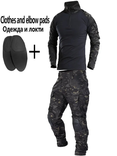 Military Uniform Camouflage Tactical Multicam Suit Men Airsoft Combat Paintball Shirt Coat Pant Soldier Sniper Hunting Clothes