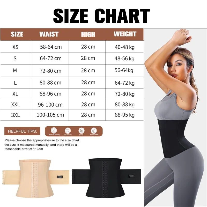 MiiOW Waist Trainer Corset Women's Binders Shapers Tummy Wrap Body Shapewear Breathable Slimming Belt Flat Belly Workout Girdle
