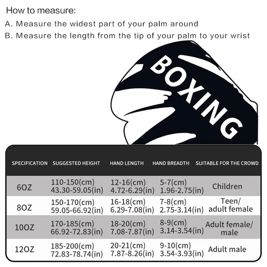 6/8/10/12oz Kids Women/Men Boxing Gloves Sanda Sparring Muay Thai MMA Karate Punch Training Mitts Kickboxing Guantes De Boxeo