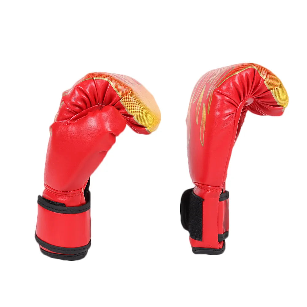 2Pcs Kids Boxing Gloves Children Punch Training Sparring Kickboxing Fighting Fitness Mitts Hitting Hand Protector Blue Black Red