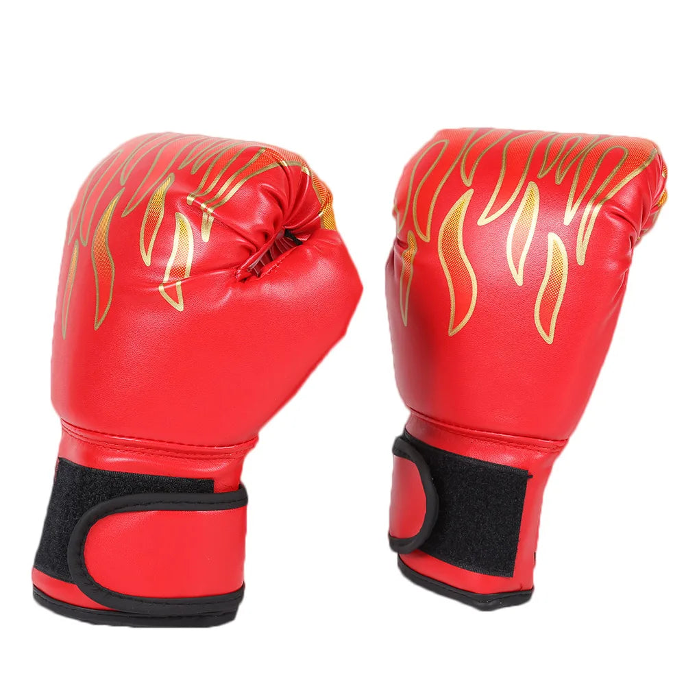 2Pcs Kids Boxing Gloves Children Punch Training Sparring Kickboxing Fighting Fitness Mitts Hitting Hand Protector Blue Black Red