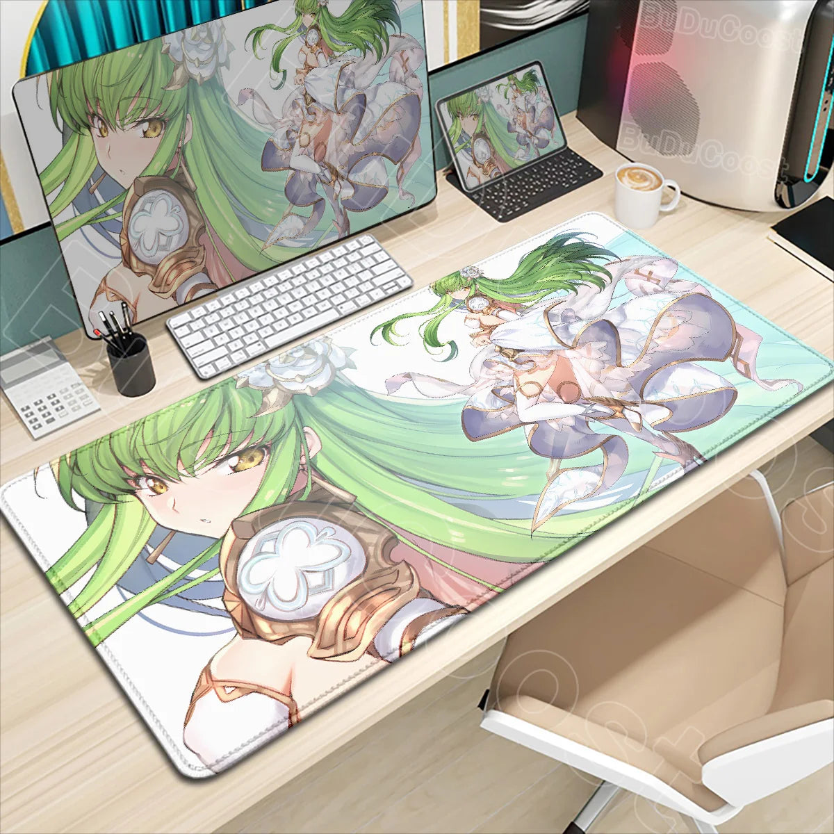Large Anime Code Geass Mousepad Laptop Gaming Mouse Pad Pc Accessories Deskmat Keyboard Desk Mat Protector Pretty C.C. Mause Pad