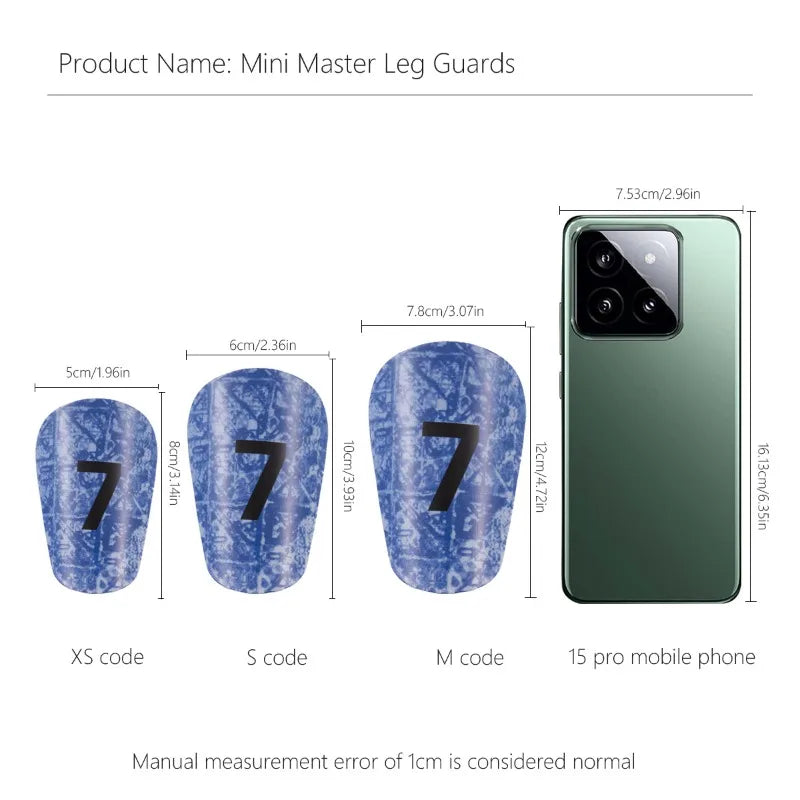 2026 Mini Shin Guards No.7 Kids Adults - Ultra Thin Soccer Leg Guards Lightweight Protection USA Canada Mexico Summer Sports