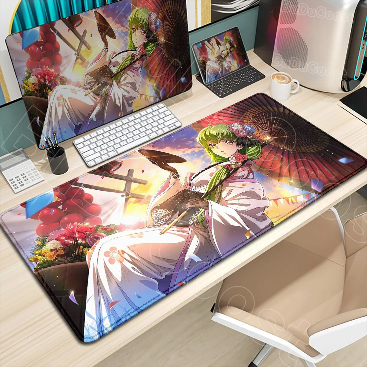 Large Anime Code Geass Mousepad Laptop Gaming Mouse Pad Pc Accessories Deskmat Keyboard Desk Mat Protector Pretty C.C. Mause Pad