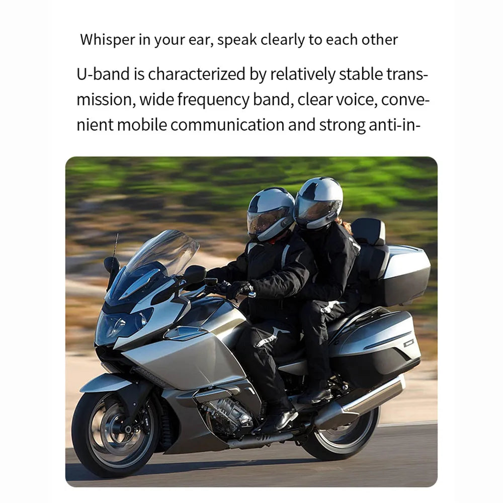 1/2 X1 Bluetooth Motorcycle Helmet Intercom Headset For 2 Rider 1000M intercomunicador Moto Interphone Wireless Handsfree Call