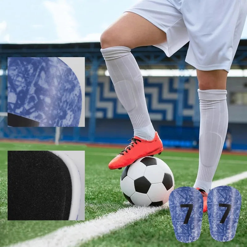 2026 Mini Shin Guards No.7 Kids Adults - Ultra Thin Soccer Leg Guards Lightweight Protection USA Canada Mexico Summer Sports