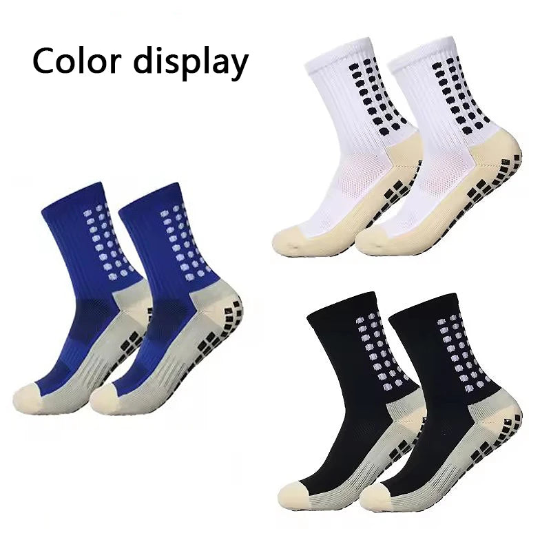 Men's New Football Socks Outdoor Sports Grabbing Socks Silicone Anti Slip Socks Football Basketball Sports Socks