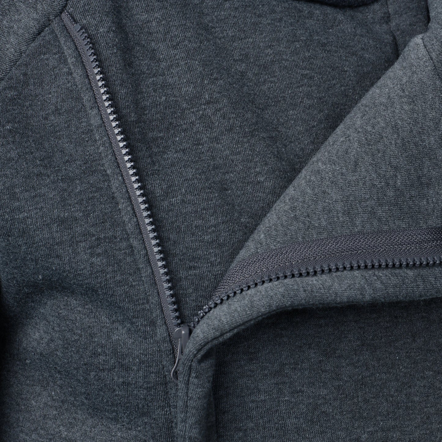 Autumn winter men's solid color hooded top Long sleeve side zipper design hoodie
