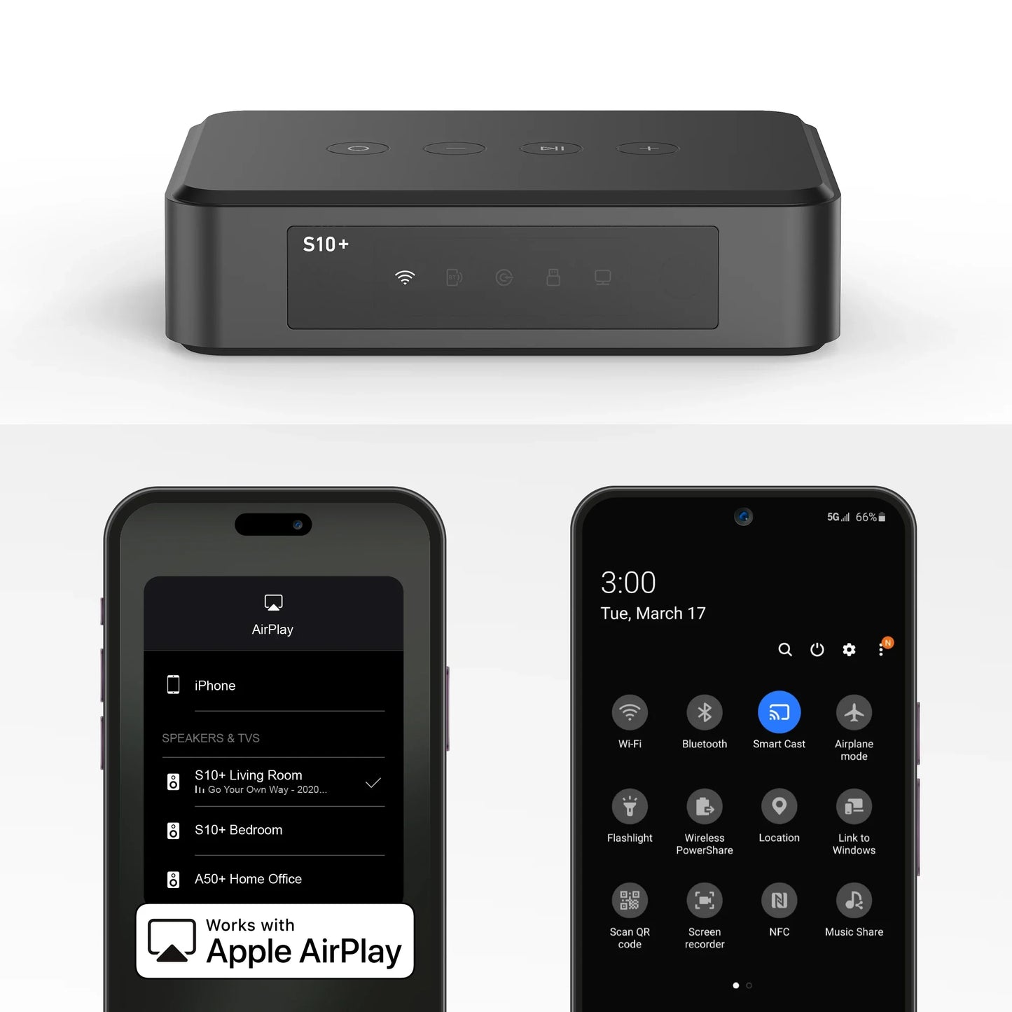 New Arylic S10+ WiFi And Bluetooth 5.0 HiFi Stereo Audio Amplifier With Tadil Airplay DLNA Internet Multiroom Audio Preamplifier