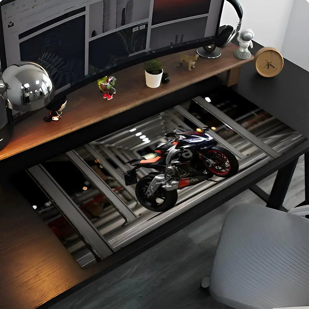 M-Motorcycle Logo A-Aprilia Mouse Pad Anime game mause pads cs lol XXL Home HD Computer Desk Mats Carpet Gamer Office Laptop Sof