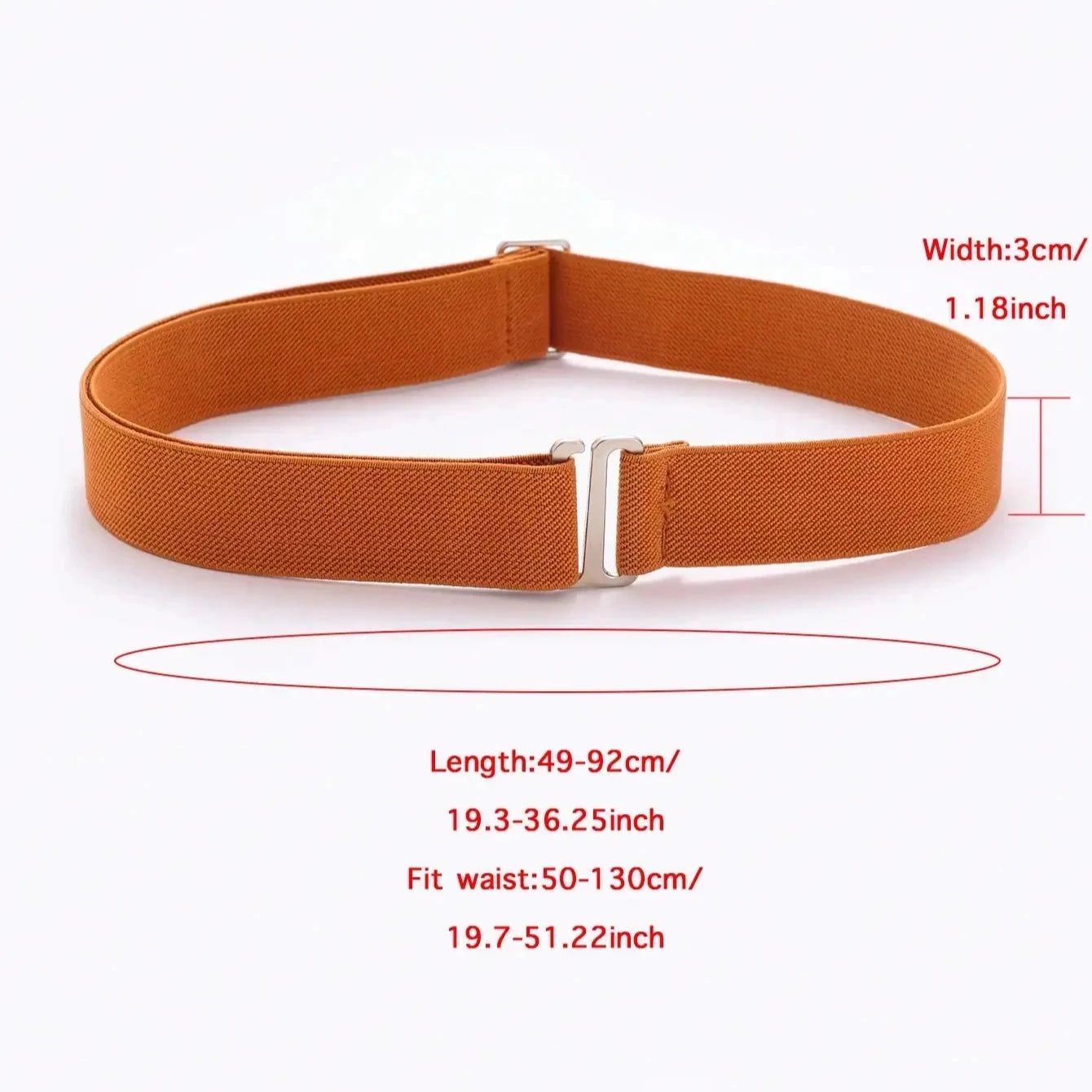 1pc Women's Elastic Comfortable & Adjustable One-Size Anti-Slip Pants Belt, Fits Most