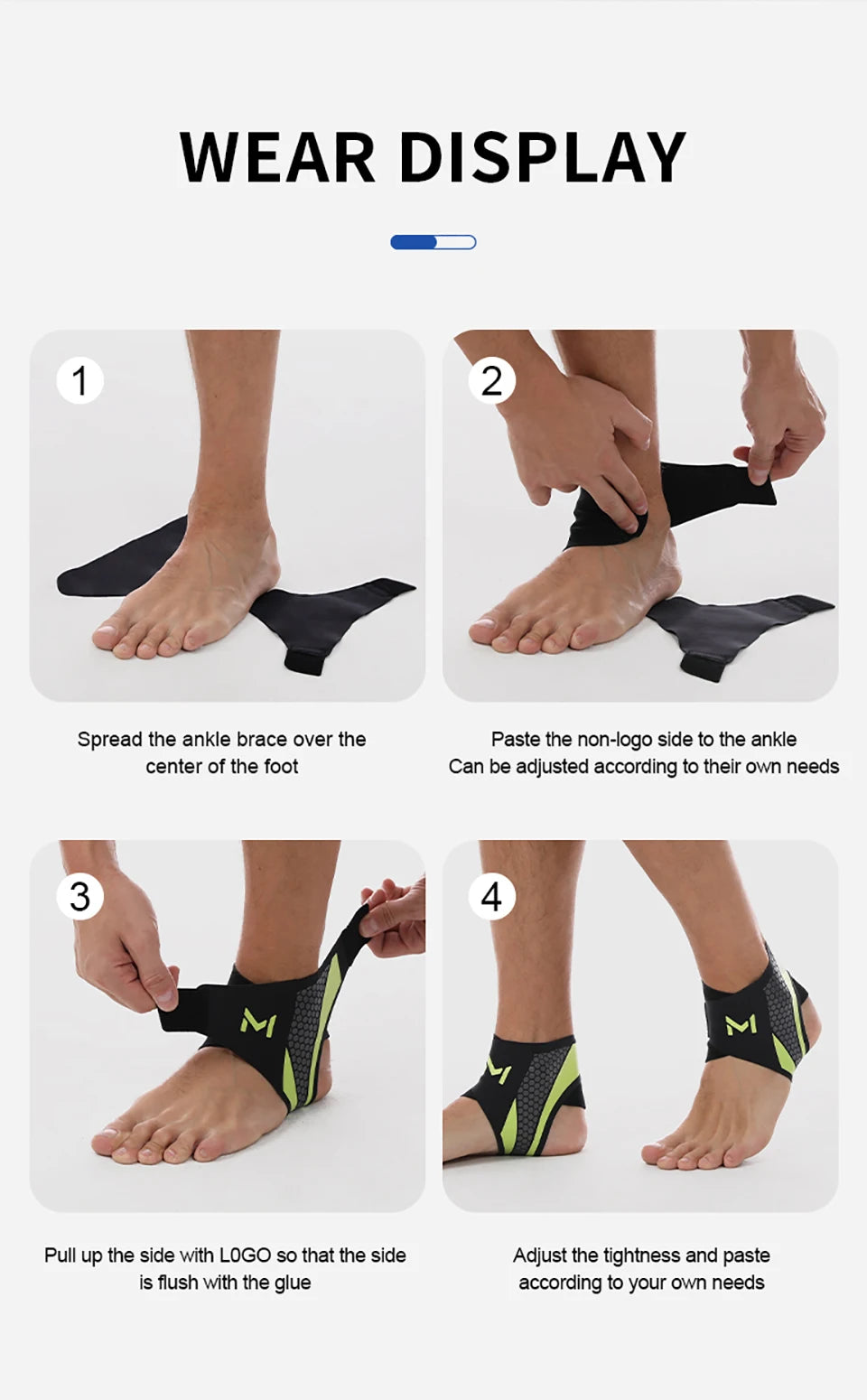 GOBYGO 1Pcs Ankle Protectors Running Joint Strain Ankle Wear Tear Anti-fracture Ankle Protector Basketball Soccer Men Women