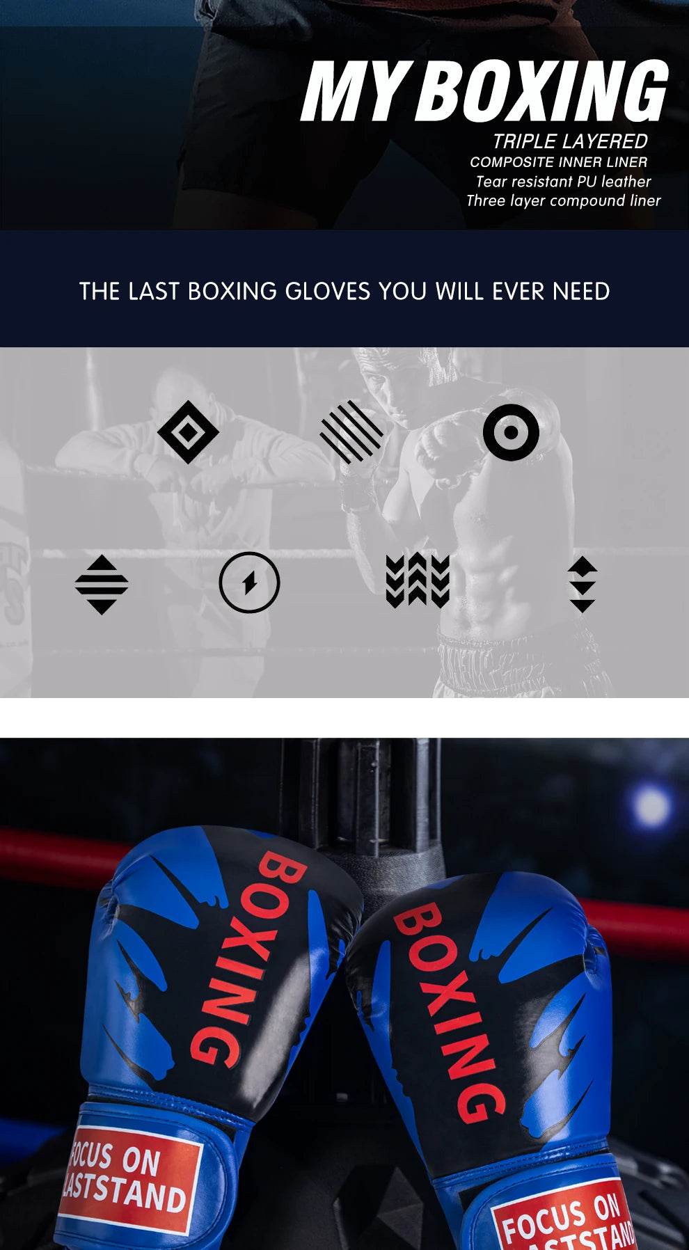 6/8/10/12oz Kids Women/Men Boxing Gloves Sanda Sparring Muay Thai MMA Karate Punch Training Mitts Kickboxing Guantes De Boxeo