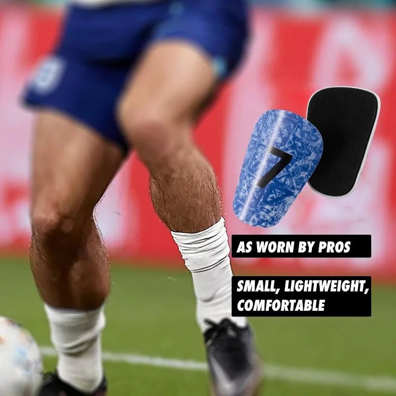 2026 Mini Shin Guards No.7 Kids Adults - Ultra Thin Soccer Leg Guards Lightweight Protection USA Canada Mexico Summer Sports