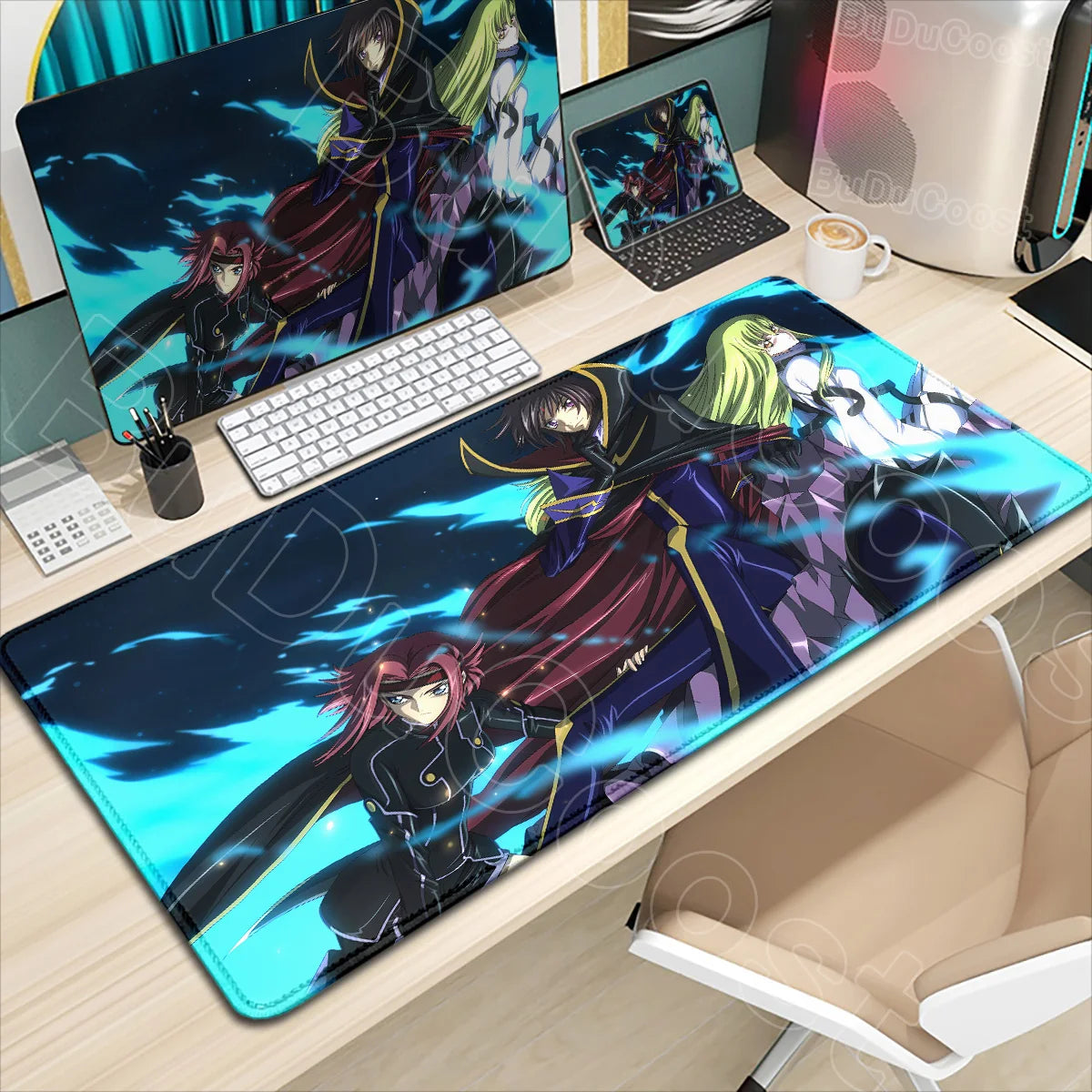 Large Anime Code Geass Mousepad Laptop Gaming Mouse Pad Pc Accessories Deskmat Keyboard Desk Mat Protector Pretty C.C. Mause Pad