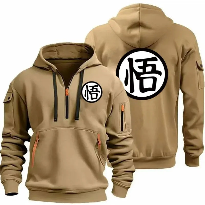 Anime cartoon Wukong printed fashionable hoodie, daily casual pullover, comfortable and versatile sports shirt