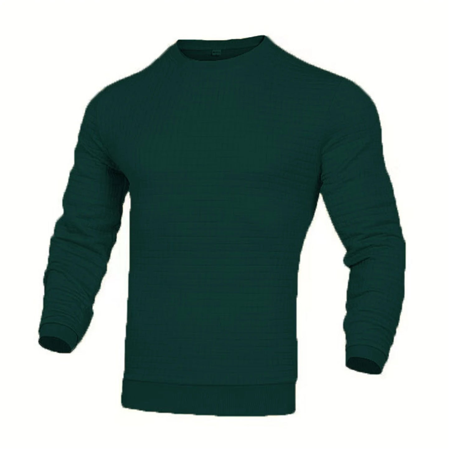 Men's coat fashion small check Waffle youth round neck jacquard check hoodie