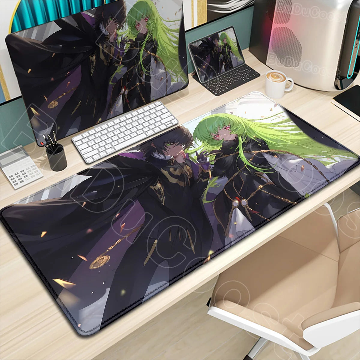 Large Anime Code Geass Mousepad Laptop Gaming Mouse Pad Pc Accessories Deskmat Keyboard Desk Mat Protector Pretty C.C. Mause Pad