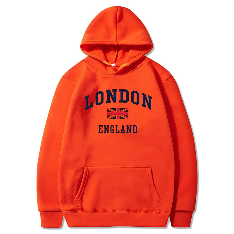London England Hoodie Men's Hooded Sweatshirts Winter Autumn Fleece Outdoor Sports Casual Pullover men womens Hoodies Clothing