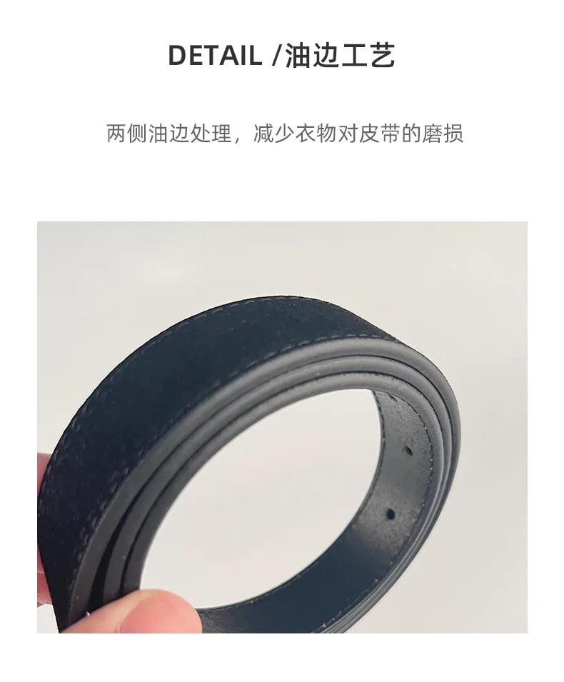 Suede  Real Leather Waist Belt for Women Vintage Simple Design Jeans Belt Strap Cinturones  Cinturones Para Hombre Blue Camel