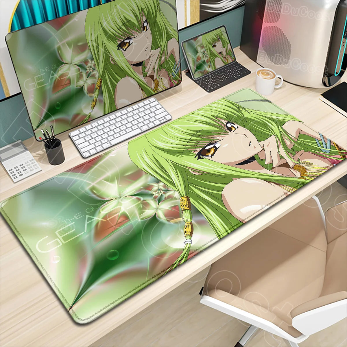 Large Anime Code Geass Mousepad Laptop Gaming Mouse Pad Pc Accessories Deskmat Keyboard Desk Mat Protector Pretty C.C. Mause Pad