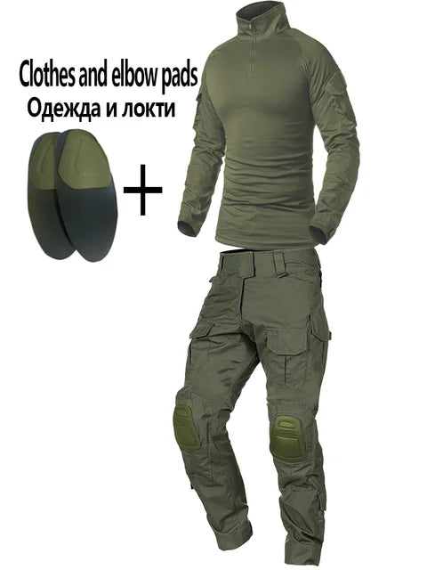 Military Uniform Camouflage Tactical Multicam Suit Men Airsoft Combat Paintball Shirt Coat Pant Soldier Sniper Hunting Clothes