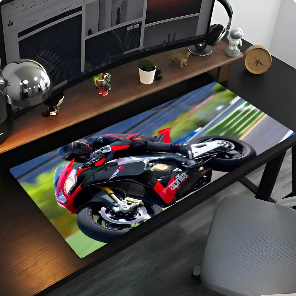 M-Motorcycle Logo A-Aprilia Mouse Pad Anime game mause pads cs lol XXL Home HD Computer Desk Mats Carpet Gamer Office Laptop Sof