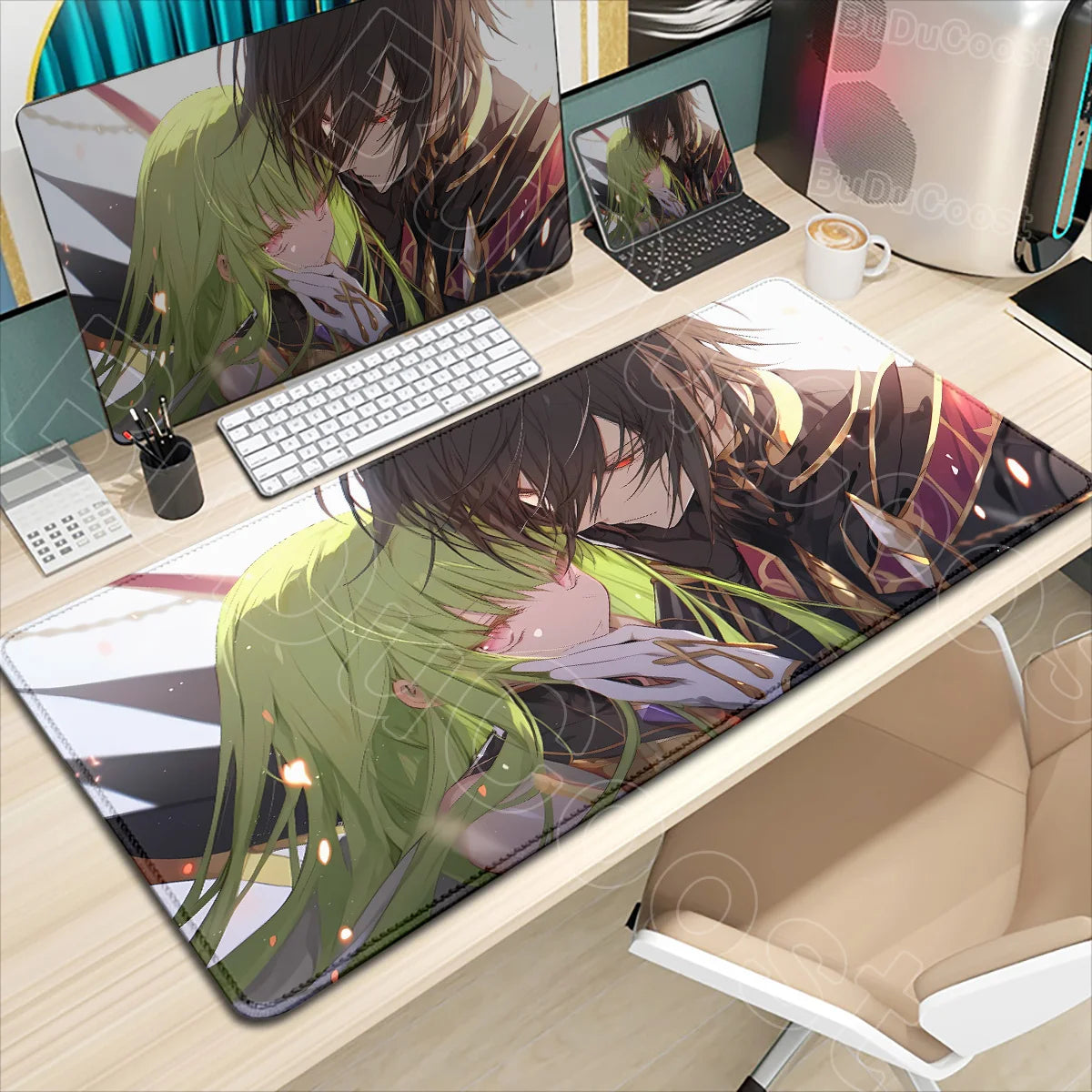 Large Anime Code Geass Mousepad Laptop Gaming Mouse Pad Pc Accessories Deskmat Keyboard Desk Mat Protector Pretty C.C. Mause Pad