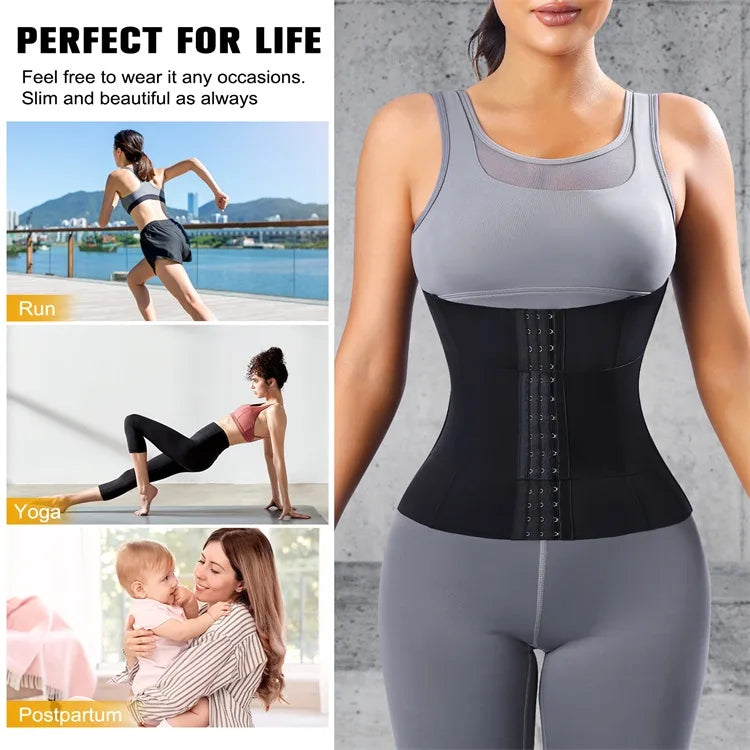 MiiOW Waist Trainer Corset Women's Binders Shapers Tummy Wrap Body Shapewear Breathable Slimming Belt Flat Belly Workout Girdle