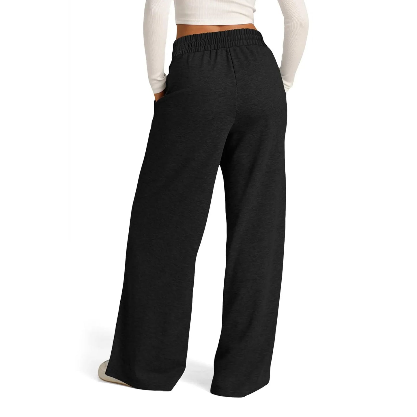 Fleece Sweatpants Women Streetwear Pants High Waist Loose Trousers Casual Straight Sport Wide Leg Baggy Pants Joggers