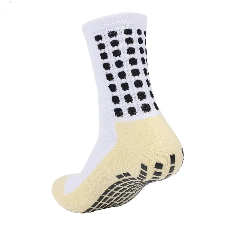 1 Set Of Non-slip Anti-friction Silicone Bottom Football Socks Breathable Sports Running Cycling Hiking Soccer Socks Leg Cover