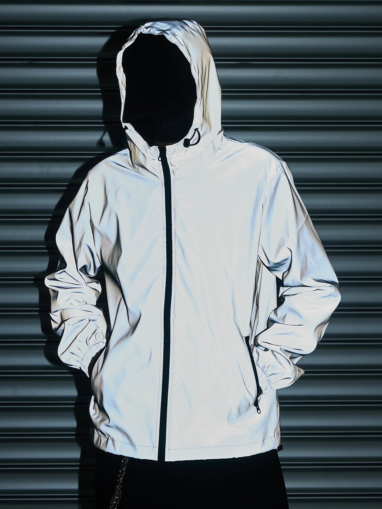 Night Reflective Clothes Spring New Men's Hooded Jacket Outdoor Run Casual Windproof Coat Couples Hip-hop Streetwear S-5XL
