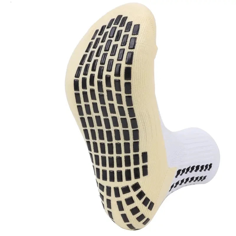 1 Set Of Non-slip Anti-friction Silicone Bottom Football Socks Breathable Sports Running Cycling Hiking Soccer Socks Leg Cover