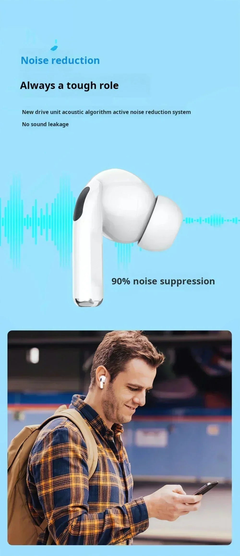 Wireless Bluetooth Earphones IN-Ear EarbudOriginal A7 for Xiaomi Waterproof ENC Noise Headphone With Mic Sports Hifi Headsets